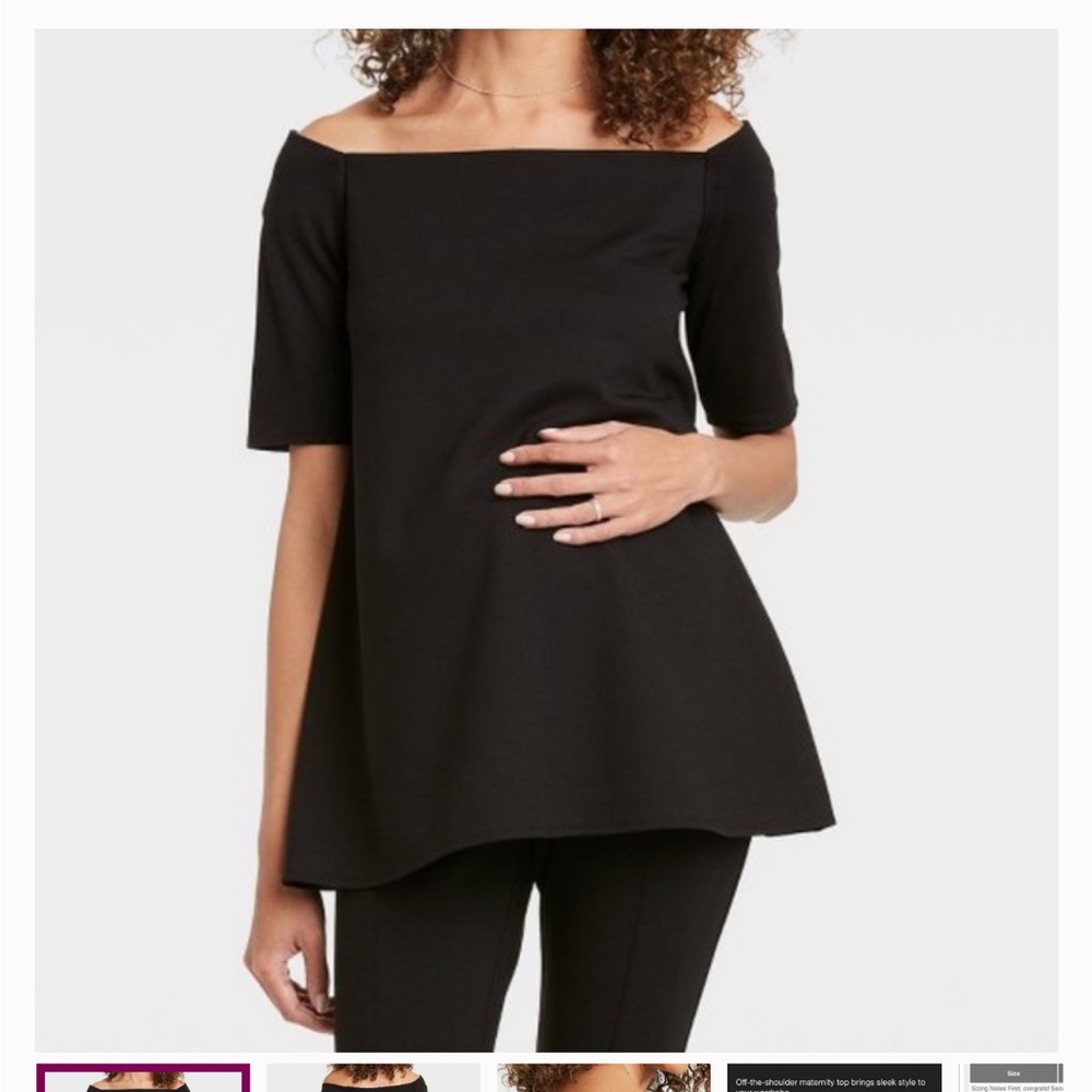 The nines by Hatch off the shoulder maternity top